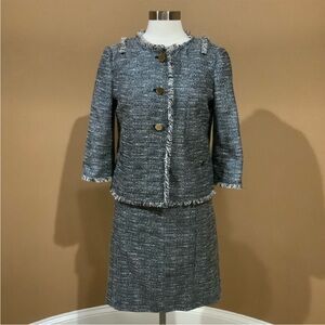 Tory Burch Emma Tweed Metallic Skirt ( Skirt Only)